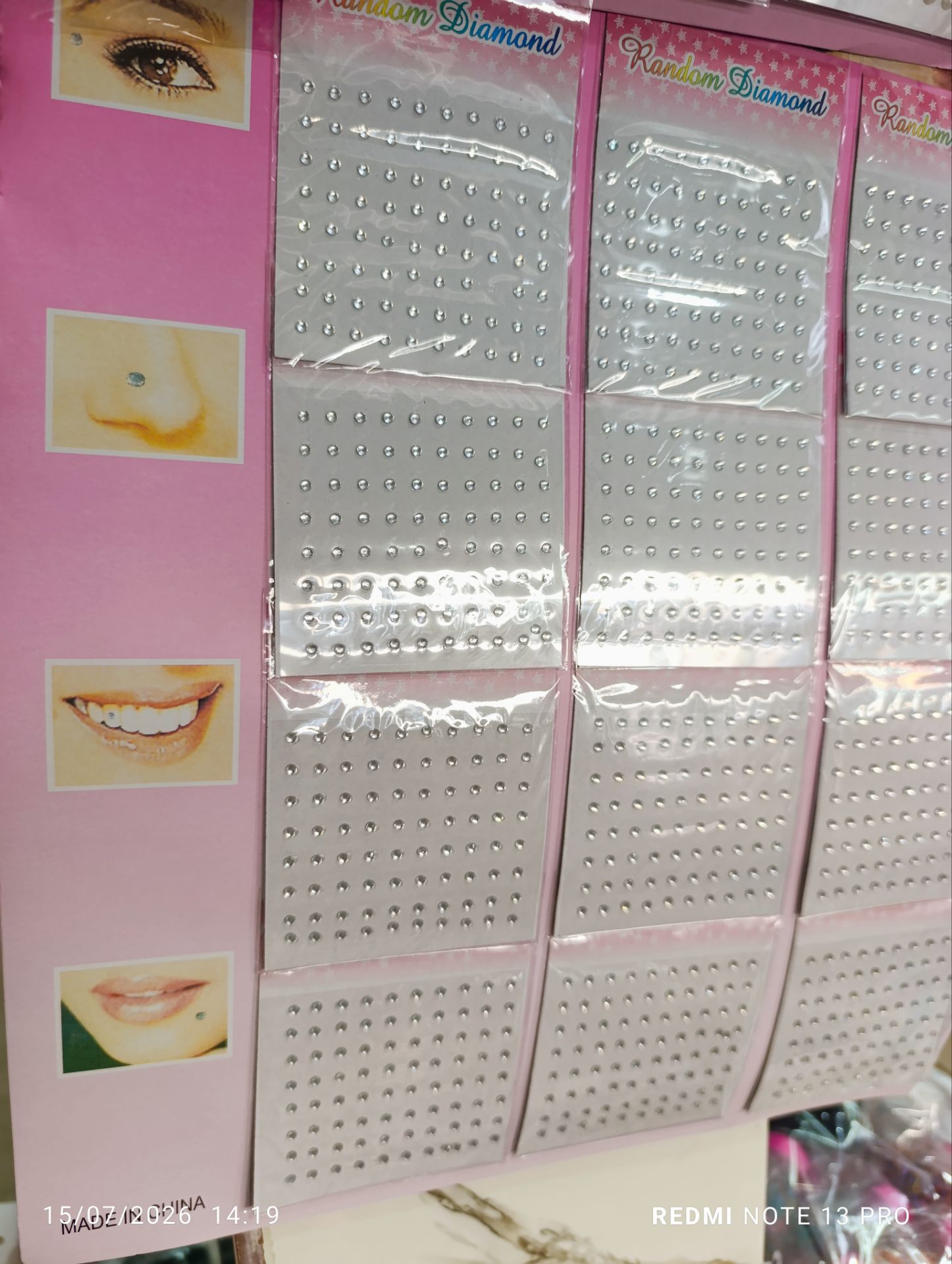 نگین چسبی میکاپ بسته 100 عددی